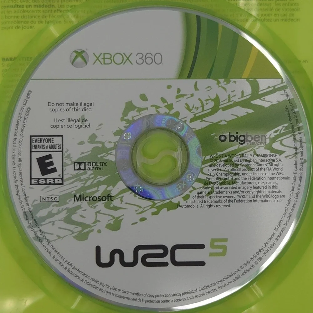 WRC 5: FIA World Rally Championship (2015) - Microsoft Xbox 360 - CIB & Tested